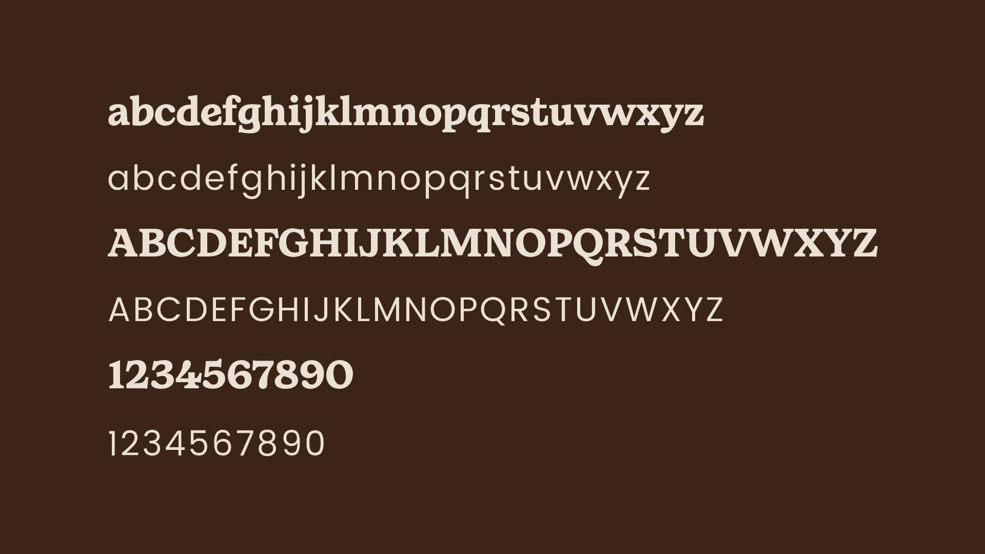 Image of Kind Habit brand fonts.