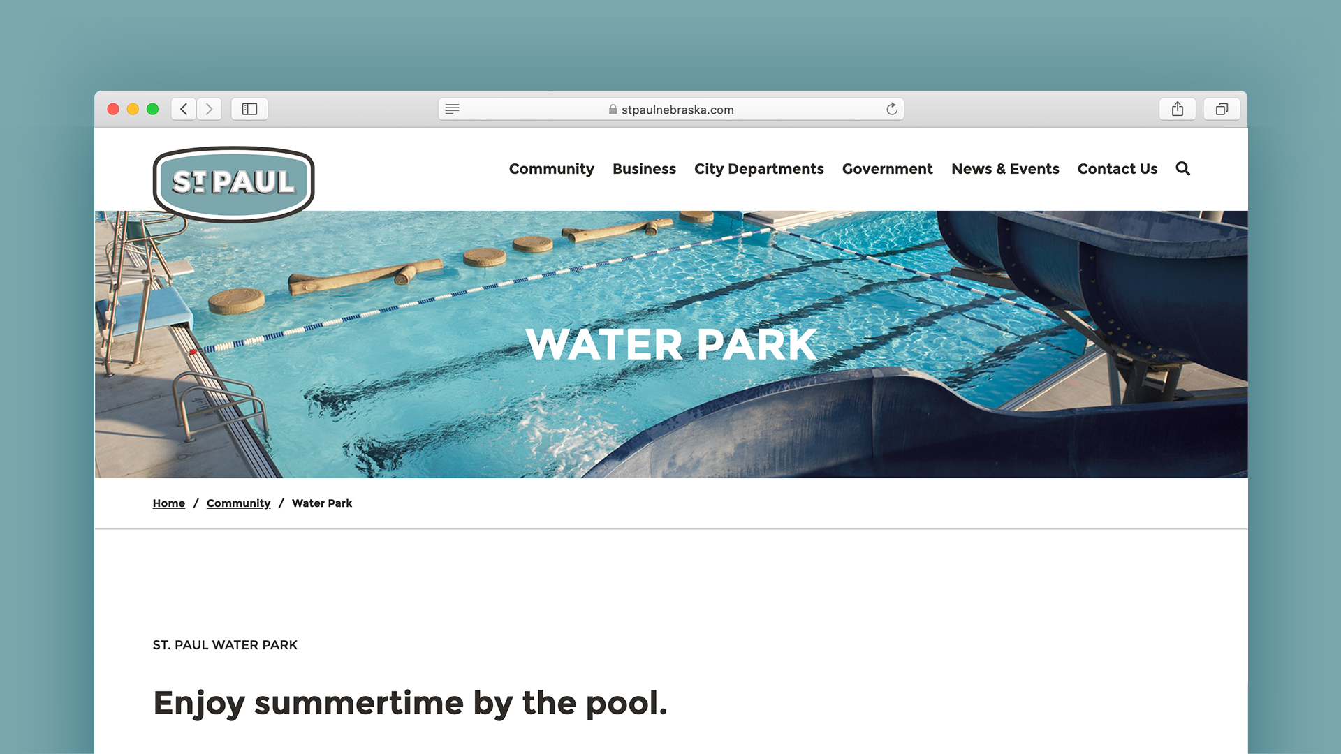 Image of St. Paul, Nebraska website design.