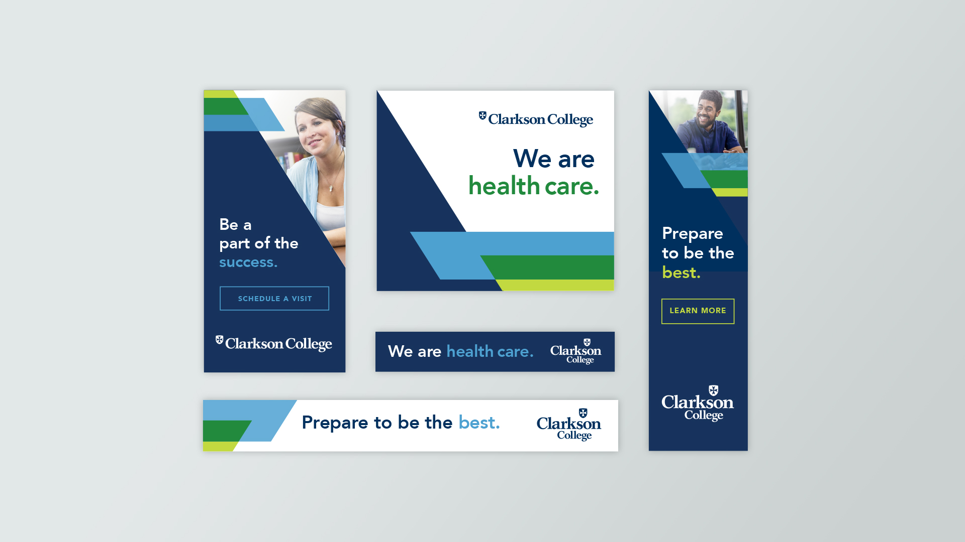 Clarkson College Design System: Digital Ad Layouts