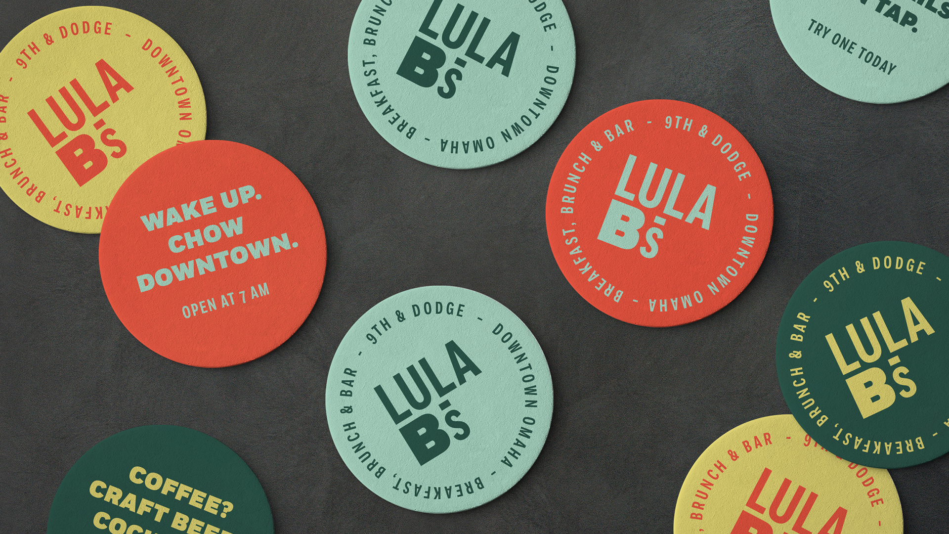 Lula B's Branding Omaha: Coasters