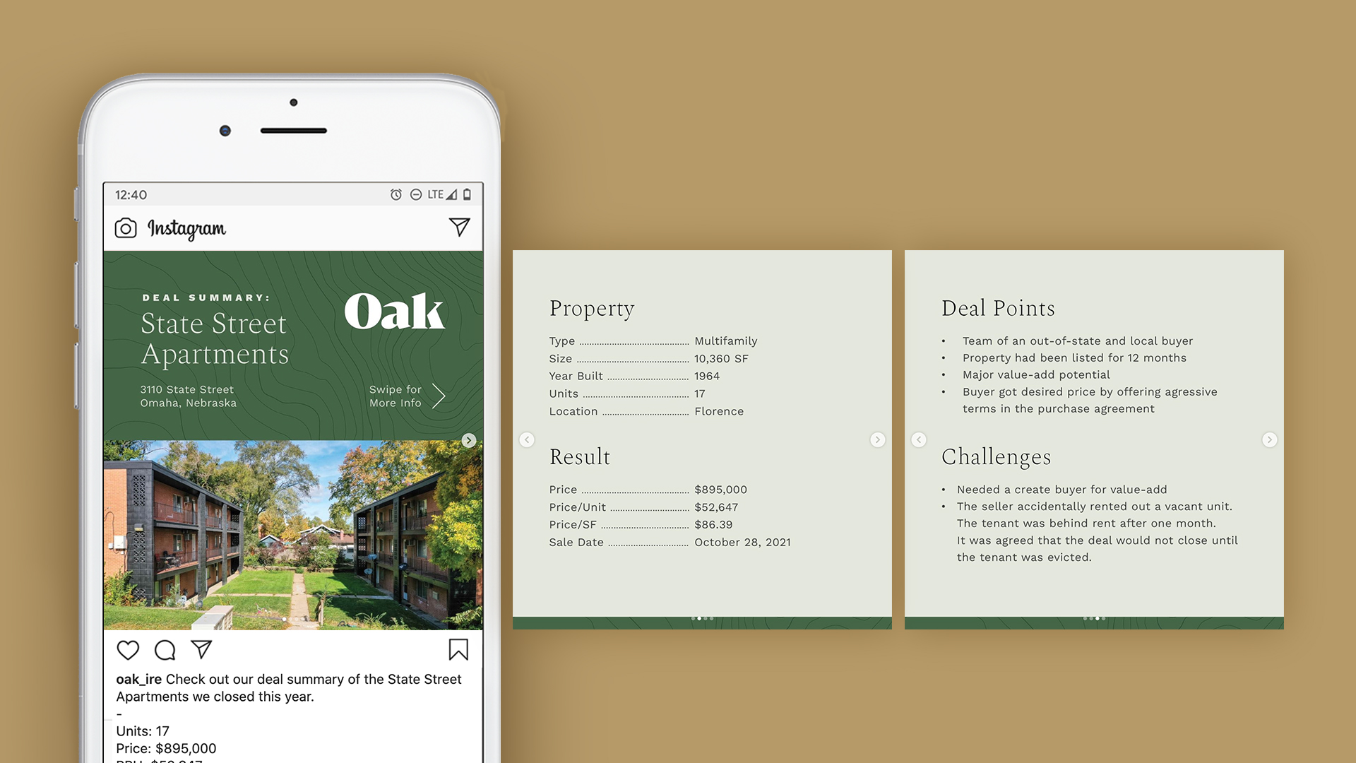 Oak Investment Real Estate Branding - Social Template