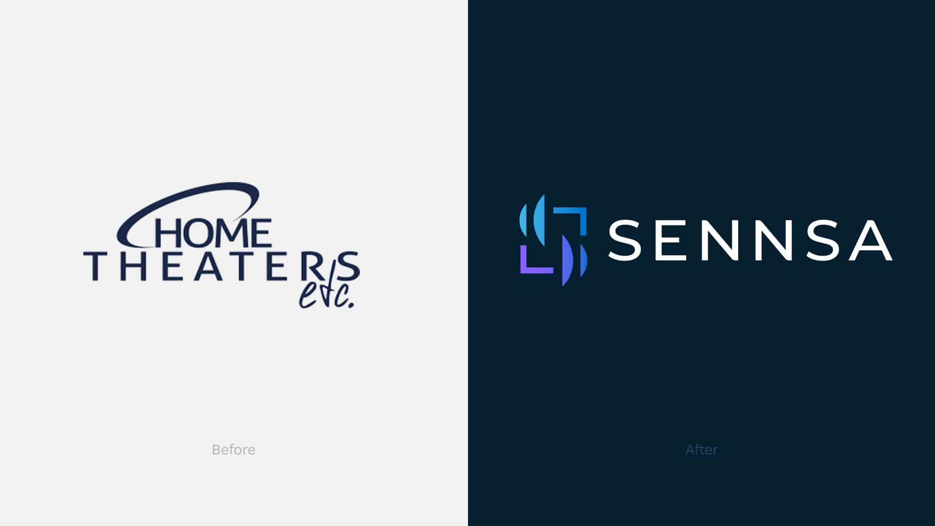 sennsa branding omaha: before and after logos