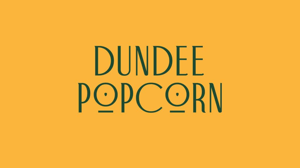 Dundee Popcorn Branding: Stacked Logo Design