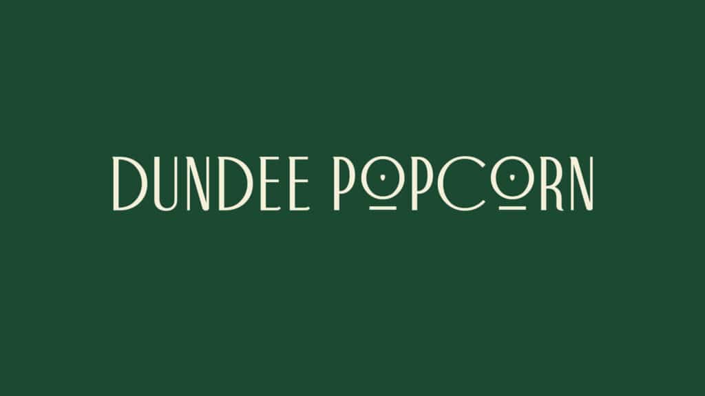 Dundee Popcorn Branding: Horizontal Logo Design