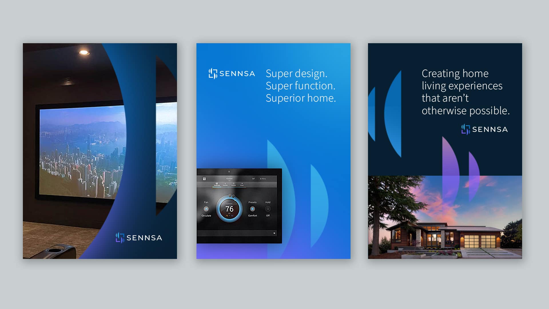 sennsa branding omaha - collateral design layouts