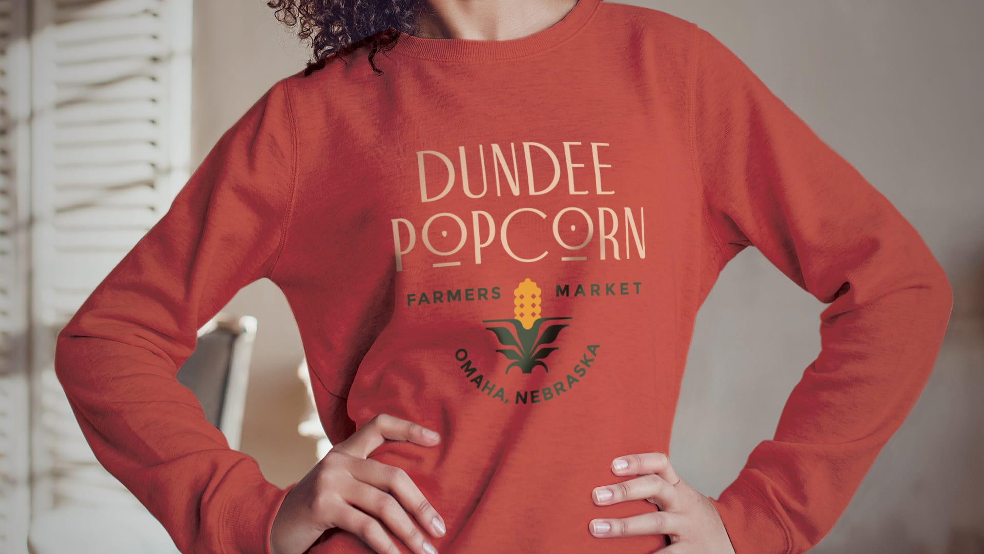 Dundee Popcorn Branding Sweatshirt Design