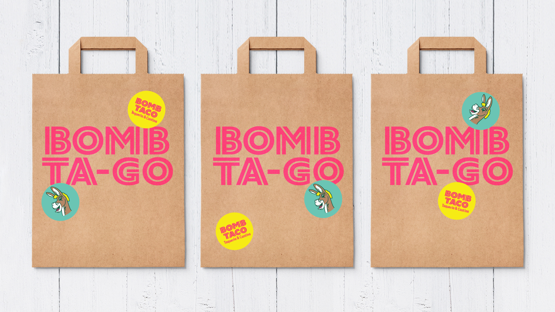 Bomb Taco Branding: To-Go Bags
